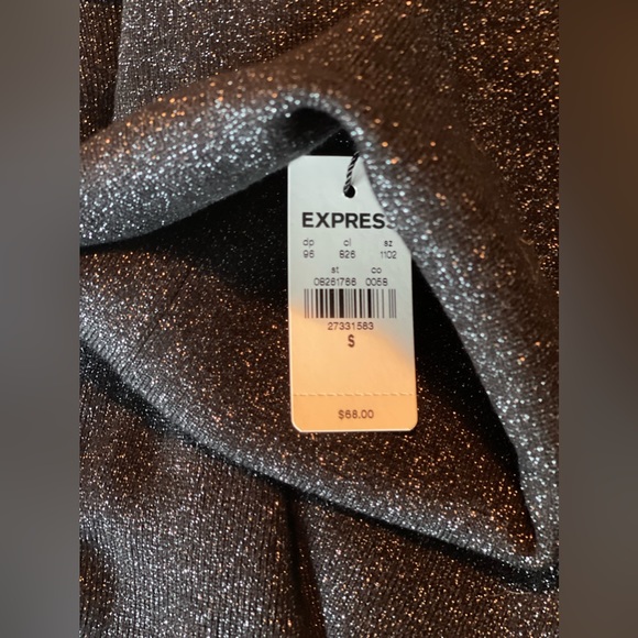 Express Fitted Shine Turtleneck Long Sleeve Sweater - Picture 8 of 9